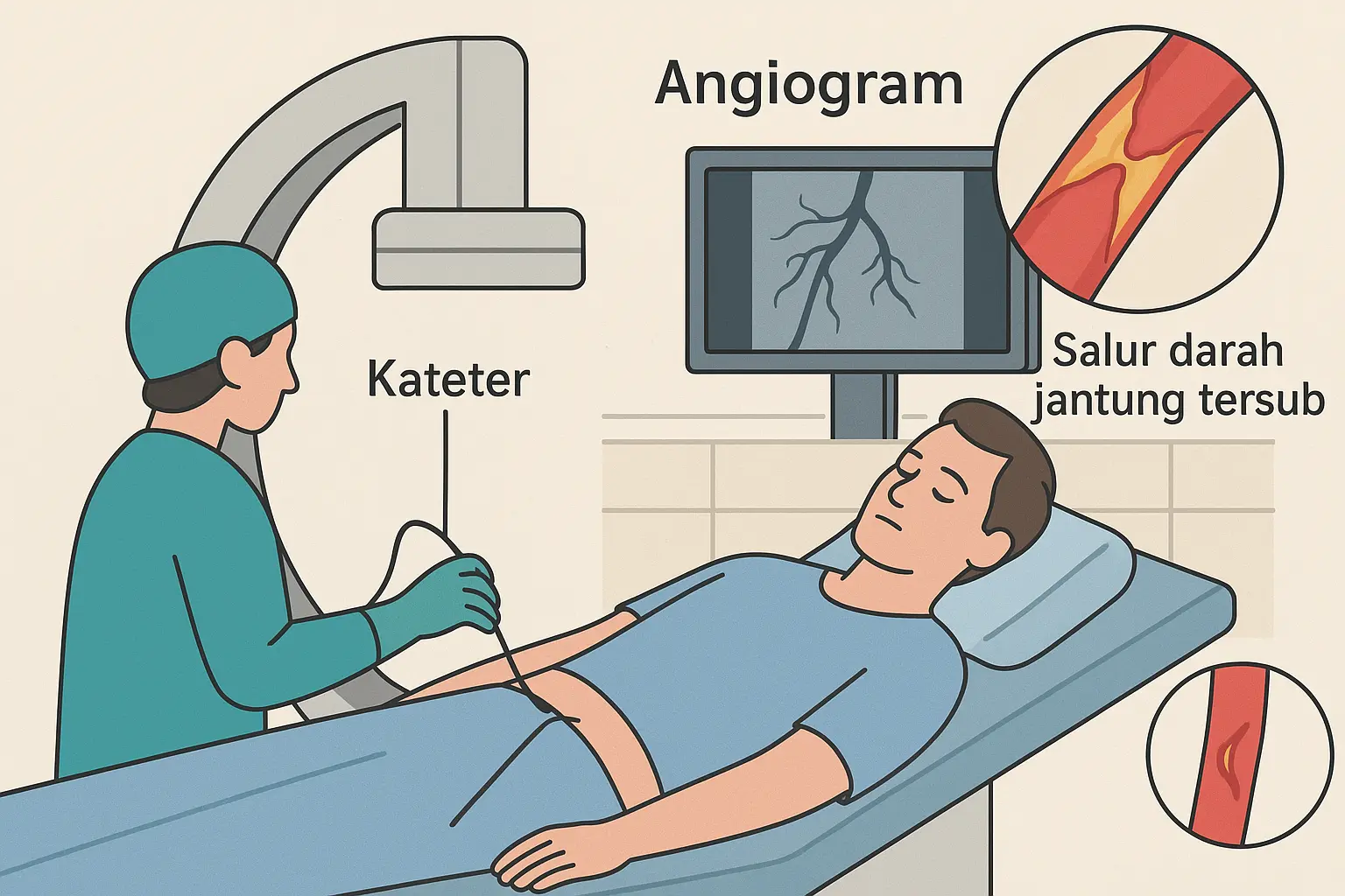 Angioram untuk memeriksa salur darah jantung