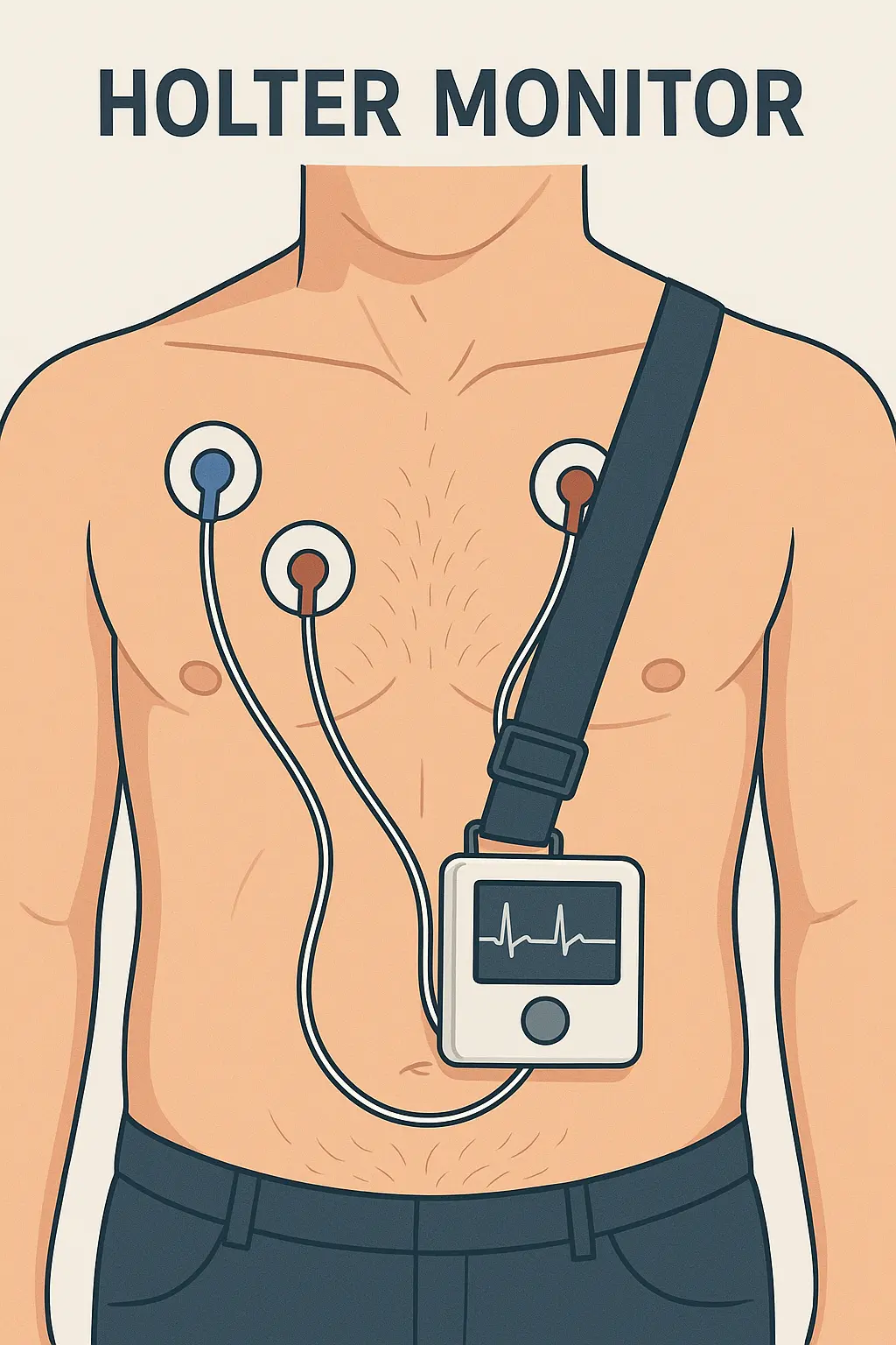 Mesin holter untuk memeriksa aktiviti elektrik jantung