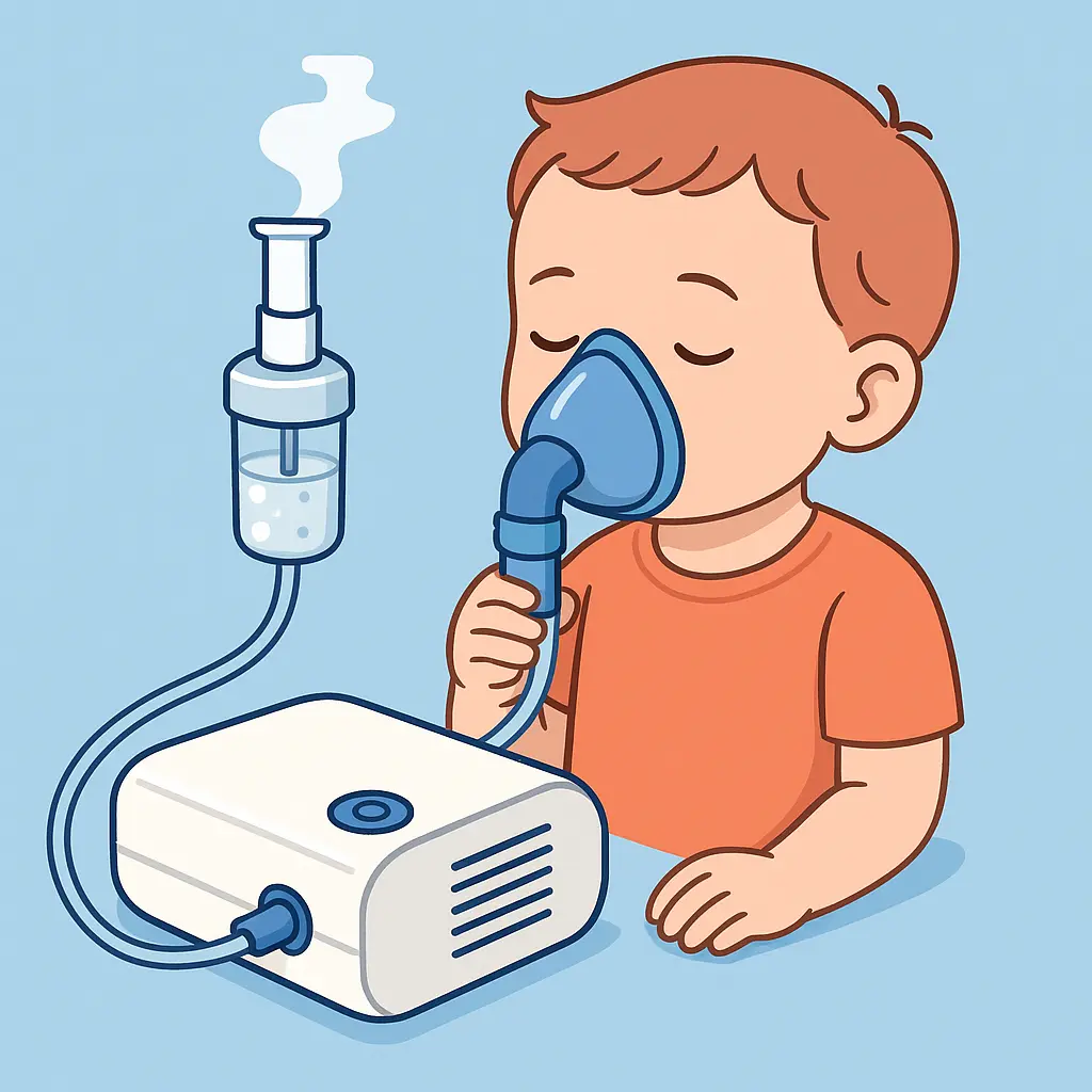 Mesin nebuliser untuk memberikan ubat pernafasan