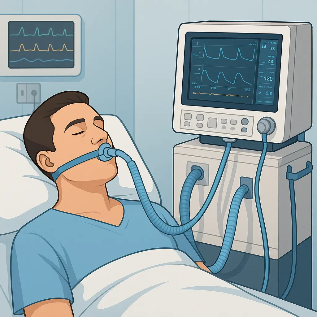 Mesin ventilator untuk menyokong pernafasan pesakit yang tenat